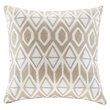 Harbor House Anslee Square Faux Linen Cotton Embroidered Pillow in Brown