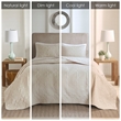 510 Design Oakley 3-Piece Polyester Microfiber Bedspread Set in Cream