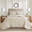 510 Design Oakley 3-Piece Polyester Microfiber Bedspread Set in Cream