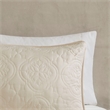 510 Design Oakley 3-Piece Polyester Microfiber Bedspread Set in Cream