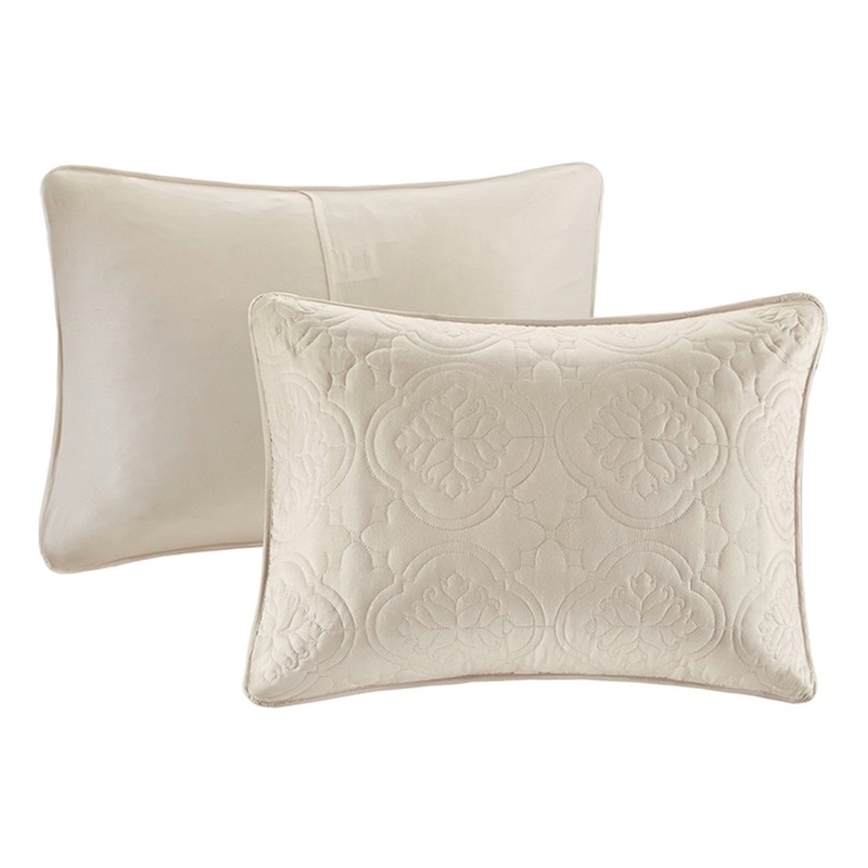 510 Design Oakley 3-Piece Polyester Microfiber Bedspread Set in Cream