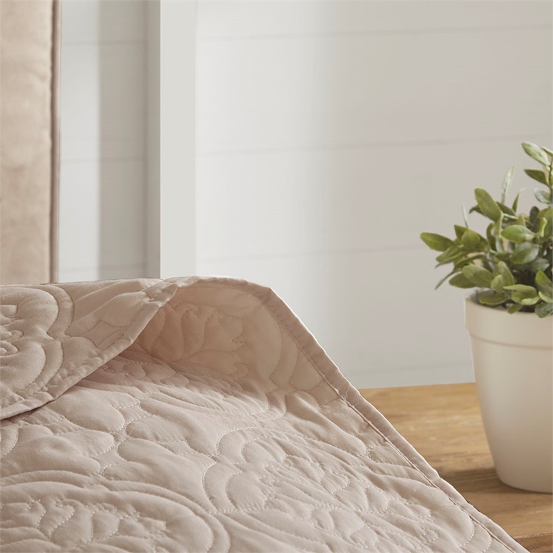 510 Design Oakley 3-Piece Polyester Microfiber Bedspread Set in Brown