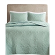 510 Design Oakley 3-Piece Polyester Microfiber Bedspread Set in Green