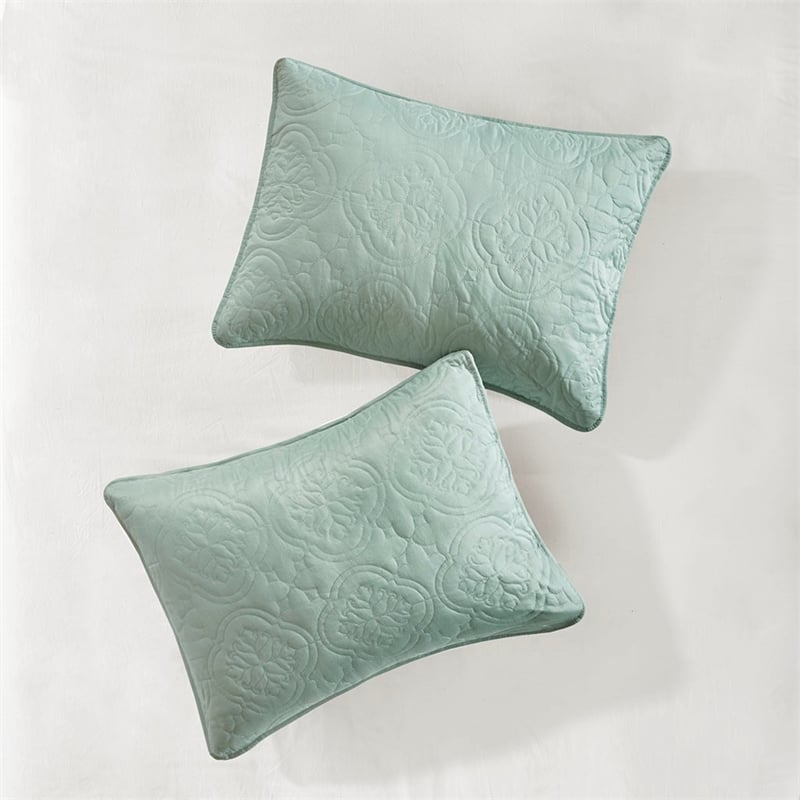 510 Design Oakley 3-Piece Polyester Microfiber Bedspread Set in Green