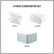 Harbor House Maya Bay 4-Piece Coastal Cotton Comforter Bedding Set in White