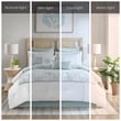 Harbor House Maya Bay 4-Piece Coastal Cotton Comforter Bedding Set in White