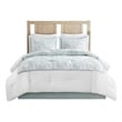 Harbor House Maya Bay 4-Piece Coastal Cotton Comforter Bedding Set in White