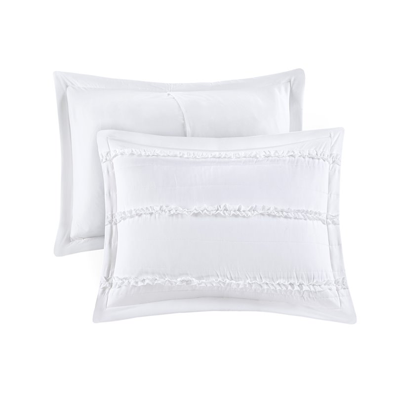 Madison Park Celeste 5-Piece Polyester Microfiber Comforter Set in White