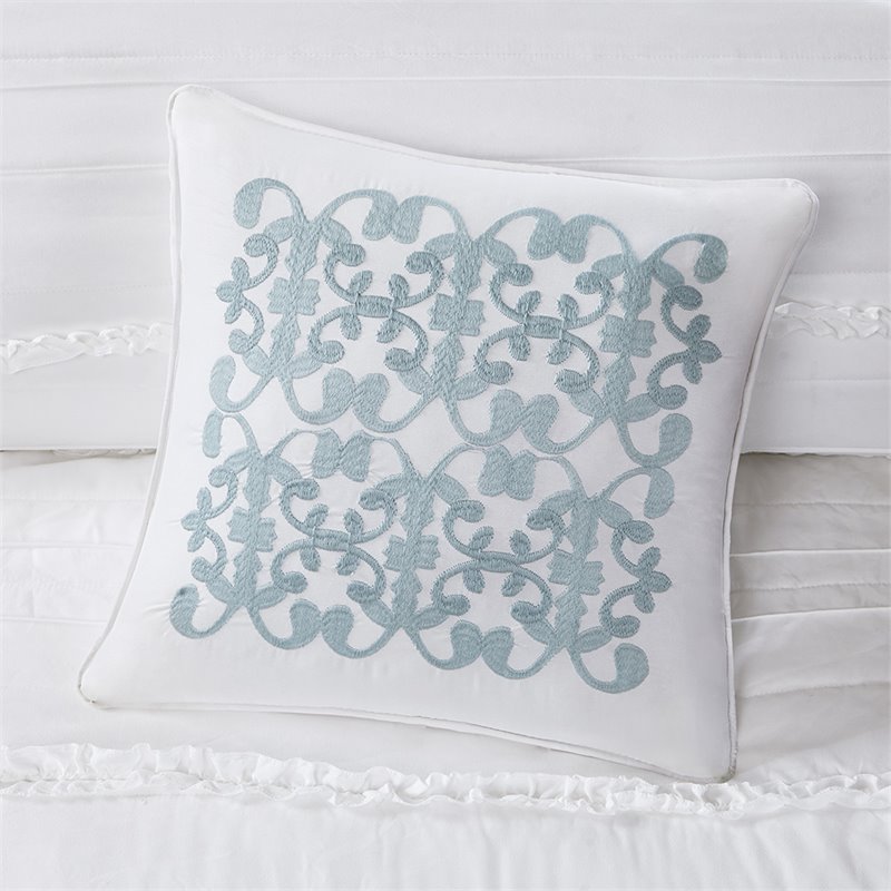 Madison Park Celeste 5-Piece Polyester Microfiber Comforter Set in White