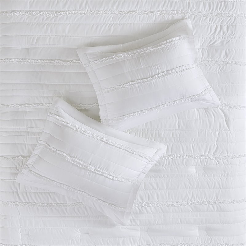 Madison Park Celeste 5-Piece Polyester Microfiber Comforter Set in White