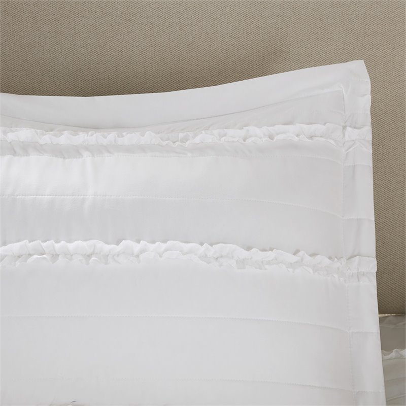 Madison Park Celeste 5-Piece Polyester Microfiber Comforter Set in White