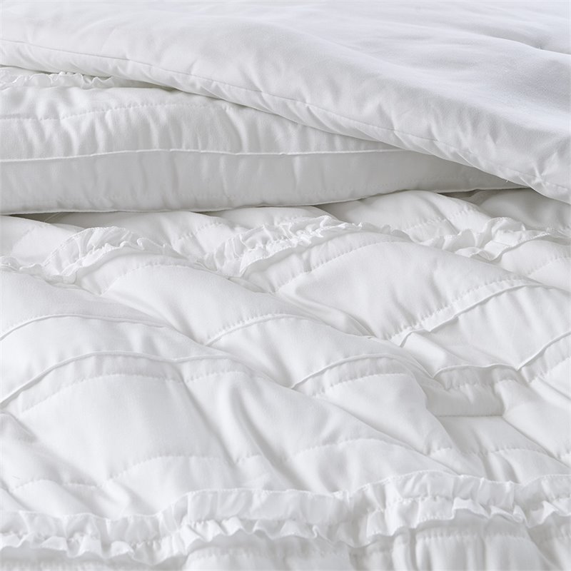Madison Park Celeste 5-Piece Polyester Microfiber Comforter Set in White
