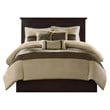 Madison Park Palmer 7-Piece Polyester Faux Suede Comforter Set in Natural