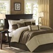 Madison Park Palmer 7-Piece Polyester Faux Suede Comforter Set in Natural