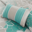 Madison Park Lola 7-Piece Cotton Sateen Printed Comforter Set in Aqua Blue