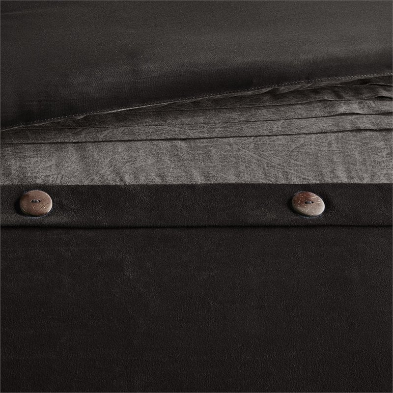 Madison Park Boone 7-Piece Polyester Microsuede Comforter Set in Gray