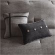 Madison Park Boone 7-Piece Polyester Microsuede Comforter Set in Gray