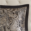 Madison Park Aubrey 12-Piece Polyester Jacquard Comforter Set w/ Piping - Black