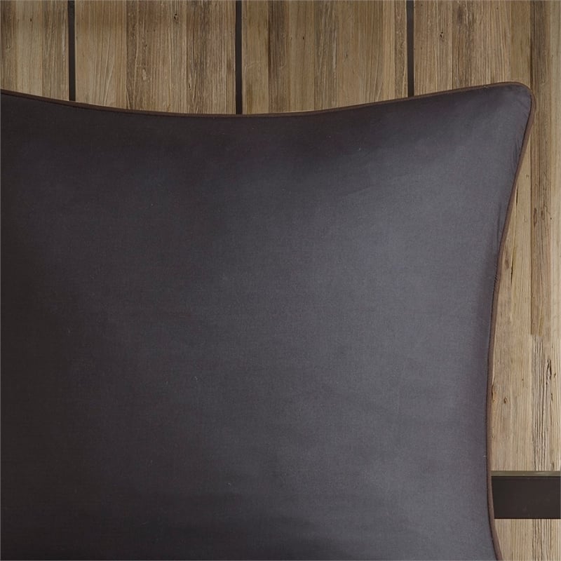 Woolrich 8-Piece Polyester Printed Oversized Bitter Creek Comforter Set in Brown