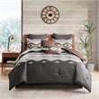 Woolrich 8-Piece Polyester Printed Oversized Bitter Creek Comforter Set in Brown