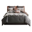 Woolrich 8-Piece Polyester Printed Oversized Bitter Creek Comforter Set in Brown