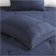 Woolrich 5-piece Contemporary Cotton Oversized Comforter Set in Denim Blue