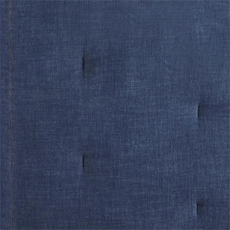 Woolrich 5-piece Contemporary Cotton Oversized Comforter Set in Denim Blue