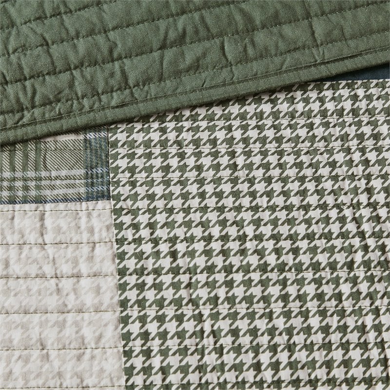 Woolrich 3-Piece Farmhouse 100 Percent Cotton Mill Creek Quilt Mini Set in Green