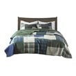 Woolrich 3-Piece Farmhouse 100 Percent Cotton Mill Creek Quilt Mini Set in Green