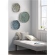Madison Park 3-Piece Transitional Metal Wall Decor Set with Hook Rings in Blue