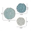 Madison Park 3-Piece Transitional Metal Wall Decor Set with Hook Rings in Blue