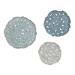 Madison Park 3-Piece Transitional Metal Wall Decor Set with Hook Rings in Blue