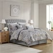 Harbor House Hallie 6-Piece Cotton Sateen Printed Comforter Set in Gray