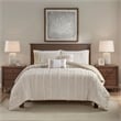 Harbor House Anslee 3-Piece Cotton Yarn Dyed Tufted Comforter Set in Brown