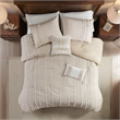 Harbor House Anslee 3-Piece Cotton Yarn Dyed Tufted Comforter Set in Brown