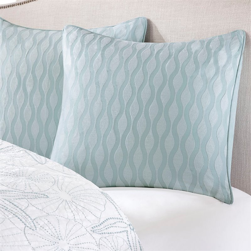 Harbor House Coastal Cotton Euro Sham with Embroidery in Blue