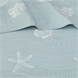 Harbor House Seaside Cotton Percale Coverlet Set with Embroidery in Green