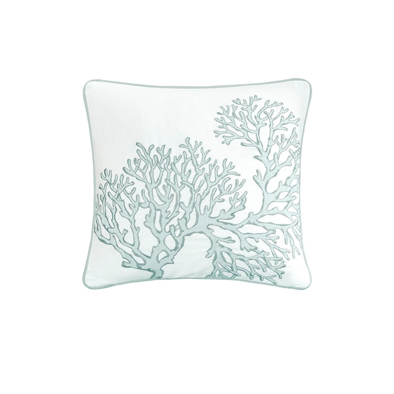 Harbor House Seaside Cotton Percale Coverlet Set with Embroidery in Green