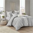INK+IVY Imani 3-Piece Cotton Comforter Mini Set with Chenille in Gray