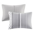 INK+IVY Imani 3-Piece Cotton Comforter Mini Set with Chenille in Gray