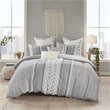 INK+IVY Imani 3-Piece Cotton Comforter Mini Set with Chenille in Gray