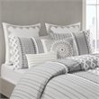 INK+IVY Imani 3-Piece Cotton Comforter Mini Set with Chenille in Gray