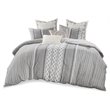 INK+IVY Imani 3-Piece Cotton Comforter Mini Set with Chenille in Gray