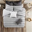 INK+IVY Rhea 3-Piece Mid-Century Cotton Comforter Mini Set in Gray
