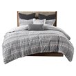 INK+IVY Rhea 3-Piece Mid-Century Cotton Comforter Mini Set in Gray