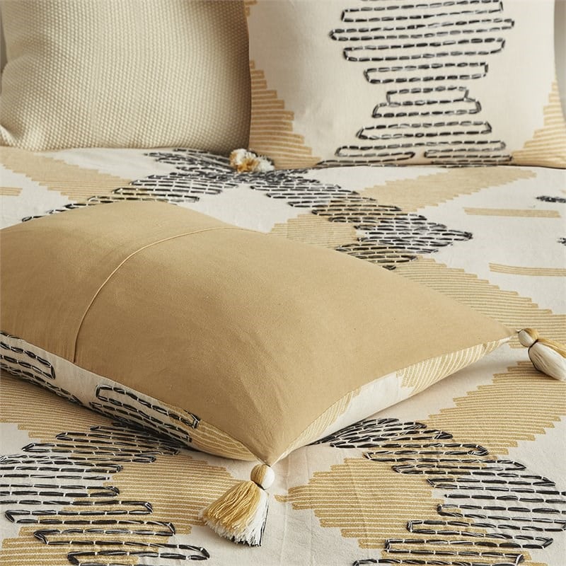 INK+IVY Arizona 3-Piece Cotton Comforter Set w/ 2 Matching Shams in Yellow