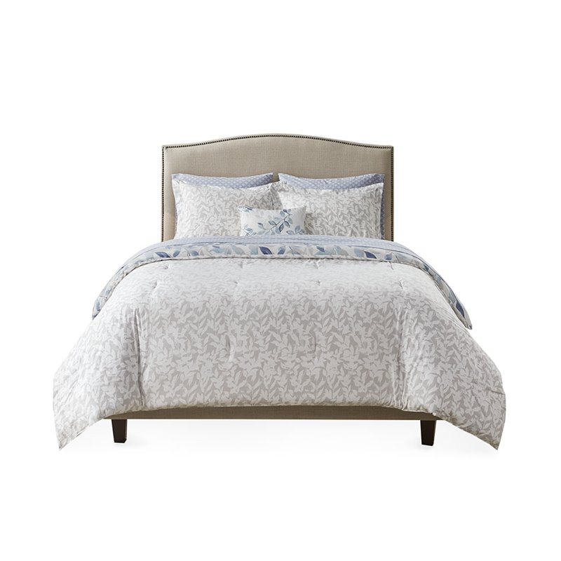 Madison Park Essentials Sofia 6-Piece Polyester Comforter Set in Blue