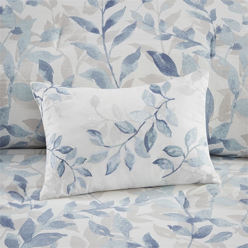 Madison Park Essentials Sofia 6-Piece Polyester Comforter Set in Blue