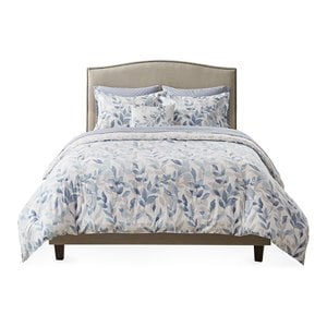 madison park essentials sofia 6-piece polyester comforter set in blue