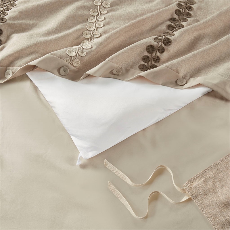 Madison Park Signature 9-Piece Cotton Chateau Comforter Set in Beige